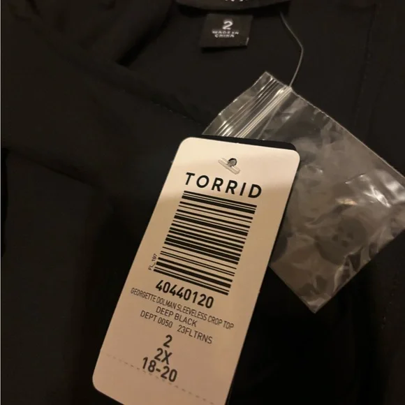Set of 2 size 18(2x) tops from torrid. One pink one black, Brand NWT! - Picture 4 of 9